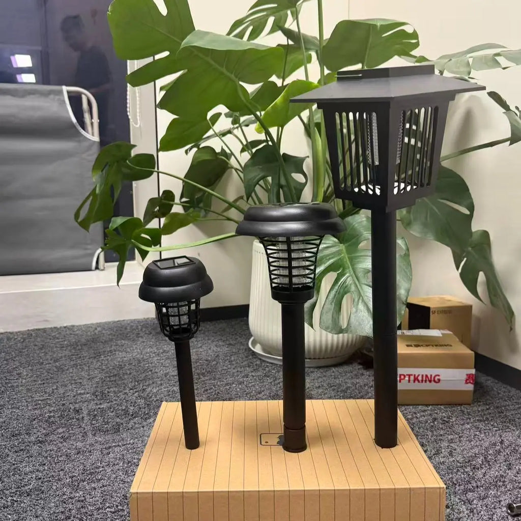 Transform Your Outdoor Space with the Solar Mosquito Zapper Light – Stylish Garden Stake Lamp with Dual Functionality for Insect Control and Pathway Illumination