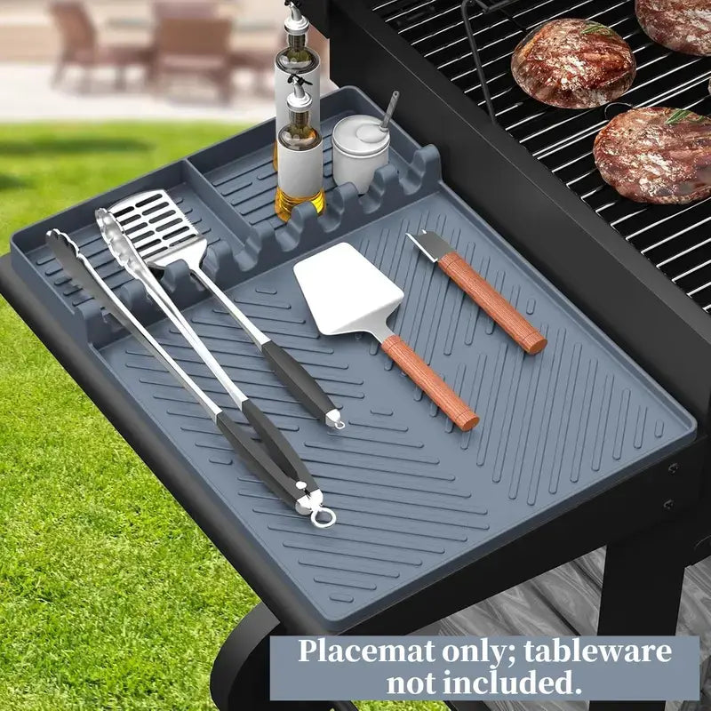 Elevate Your BBQ Game with the Blackstone Griddle Mat – Ultimate Heat-Resistant Silicone Organizer for Spatulas & Grill Tools, Perfect Gift for Dads and BBQ Enthusiasts!