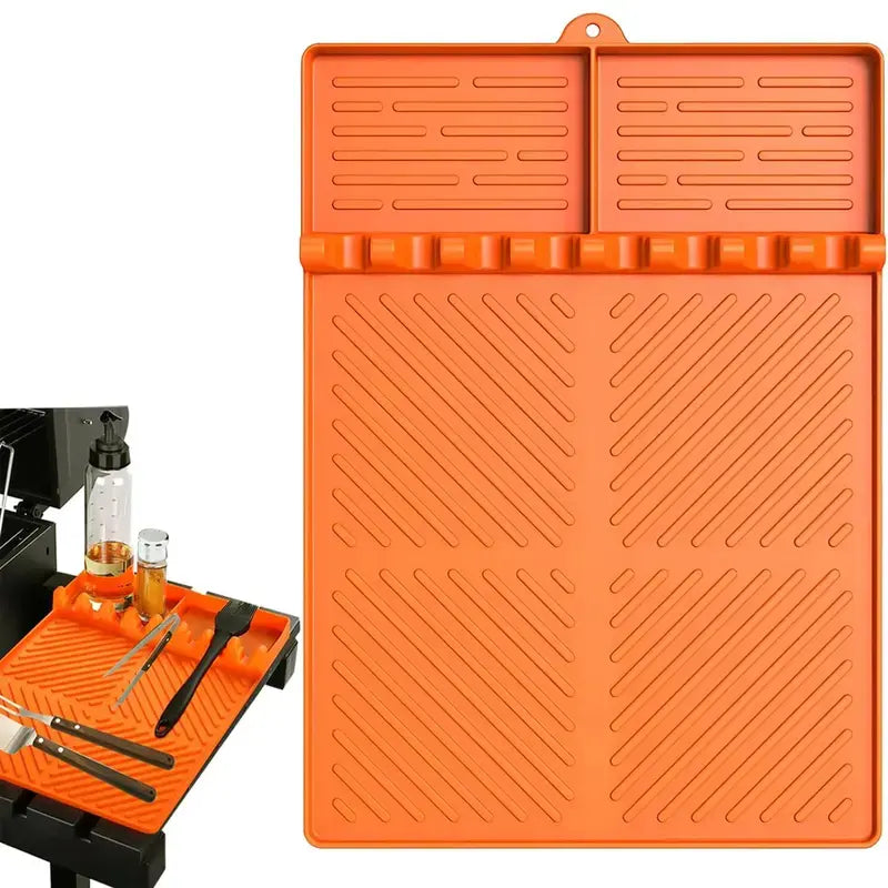 Elevate Your BBQ Game with the Blackstone Griddle Mat – Ultimate Heat-Resistant Silicone Organizer for Spatulas & Grill Tools, Perfect Gift for Dads and BBQ Enthusiasts!