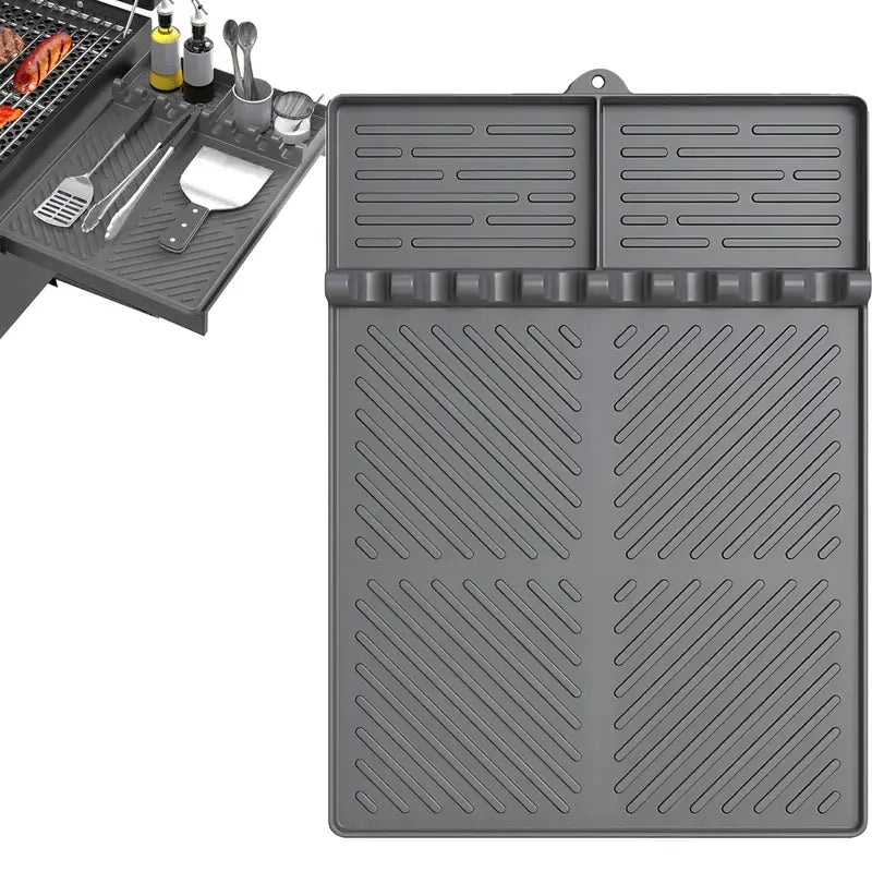 Elevate Your BBQ Game with the Blackstone Griddle Mat – Ultimate Heat-Resistant Silicone Organizer for Spatulas & Grill Tools, Perfect Gift for Dads and BBQ Enthusiasts!